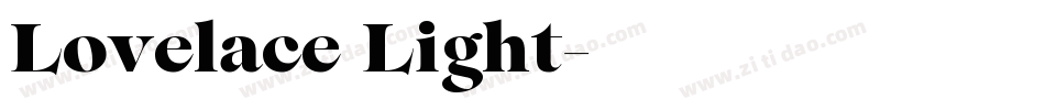 Lovelace Light字体转换